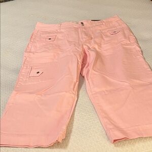 Christopher & Banks Pink Women's Cargo Capris
